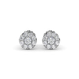 14Kt White Gold Diamond Fashion Earrings