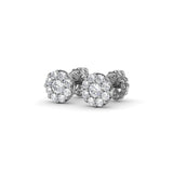 14Kt White Gold Diamond Fashion Earrings