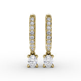 18Kt Yellow Gold Diamond Fashion Earrings