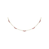 Five Stone Ruby and Diamond Station Necklace