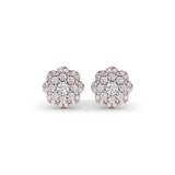 Floral Diamond Stud Earrings