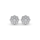 Floral Diamond Stud Earrings