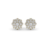 Floral Diamond Stud Earrings