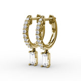 18Kt Yellow Gold Diamond Fashion Earrings