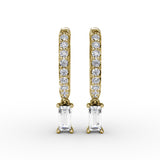 18Kt Yellow Gold Diamond Fashion Earrings