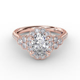 14Kt Rose Gold Bridal Engagement Rings