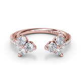 14Kt Rose Gold Diamond Fashion Rings