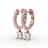 14Kt Rose Gold Diamond Fashion Earrings