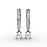 14Kt White Gold Diamond Fashion Earrings