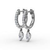 Marquise Diamond Drop Earrings