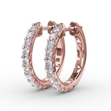 14Kt Rose Gold Diamond Fashion Earrings