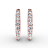 14Kt Rose Gold Diamond Fashion Earrings