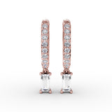 14Kt Rose Gold Diamond Fashion Earrings