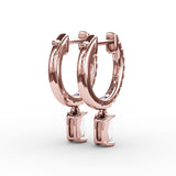 14Kt Rose Gold Diamond Fashion Earrings