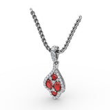 14Kt White Gold  Color Fashion Pendants