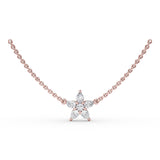 18Kt Rose Gold Diamond Fashion Necklaces