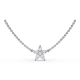 Petite Floral Diamond Necklace