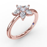 14Kt Rose Gold Diamond Fashion Rings