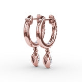 14Kt Rose Gold Diamond Fashion Earrings