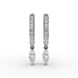 14Kt White Gold Diamond Fashion Earrings