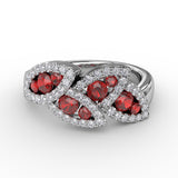14Kt White Gold Color Fashion Fashion Rings
