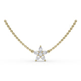 Petite Floral Diamond Necklace