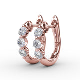 18Kt Rose Gold Diamond Fashion Earrings