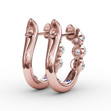 18Kt Rose Gold Diamond Fashion Earrings