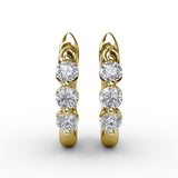 18Kt Yellow Gold Diamond Fashion Earrings