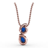 14Kt Rose Gold  Color Fashion Pendants