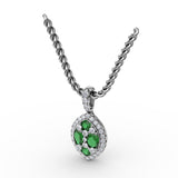 14Kt White Gold  Color Fashion Pendants