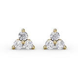 18Kt Yellow Gold Diamond Fashion Earrings