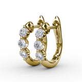 14Kt Yellow Gold Diamond Fashion Earrings