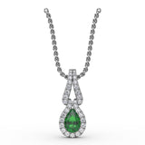 Make A Statement Emerald and Diamond Pendant