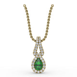 Make A Statement Emerald and Diamond Pendant