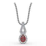 Make A Statement Ruby and Diamond Pendant