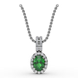 Sophisticated Emerald and Diamond Pendant