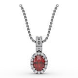 Sophisticated Ruby and Diamond Pendant