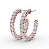 14Kt Rose Gold Diamond Fashion Earrings