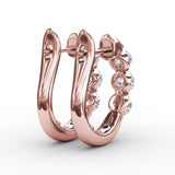 14Kt Rose Gold Diamond Fashion Earrings