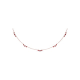 Five Stone Ruby and Diamond Station Necklace