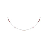 Five Stone Ruby and Diamond Station Necklace