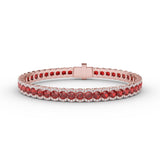 Brilliant in Red Ruby and Diamond Bracelet