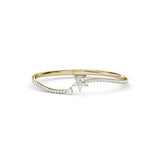 Asymmetrical Diamond Bangle Bracelet