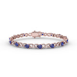 Sapphire and Diamond Pear Shape Bracelet