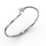 18Kt White Gold Diamond Fashion Bangles