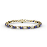 Interchanging Sapphire and Diamond Bracelet