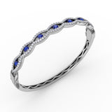 14Kt White Gold Color Fashion Bangles