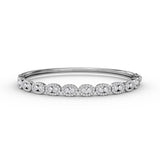 14Kt White Gold Color Fashion Bangles