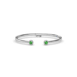 Halo Emerald and Diamond Bangle